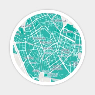 Valencia light blue map Magnet